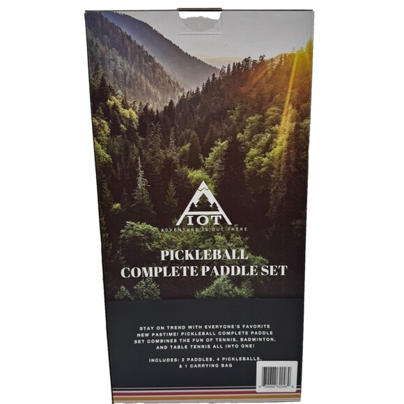 Adventure Pickle Ball complete paddle set 2 paddles 4 Ball  Glow in the Dark - Picture 3 of 5